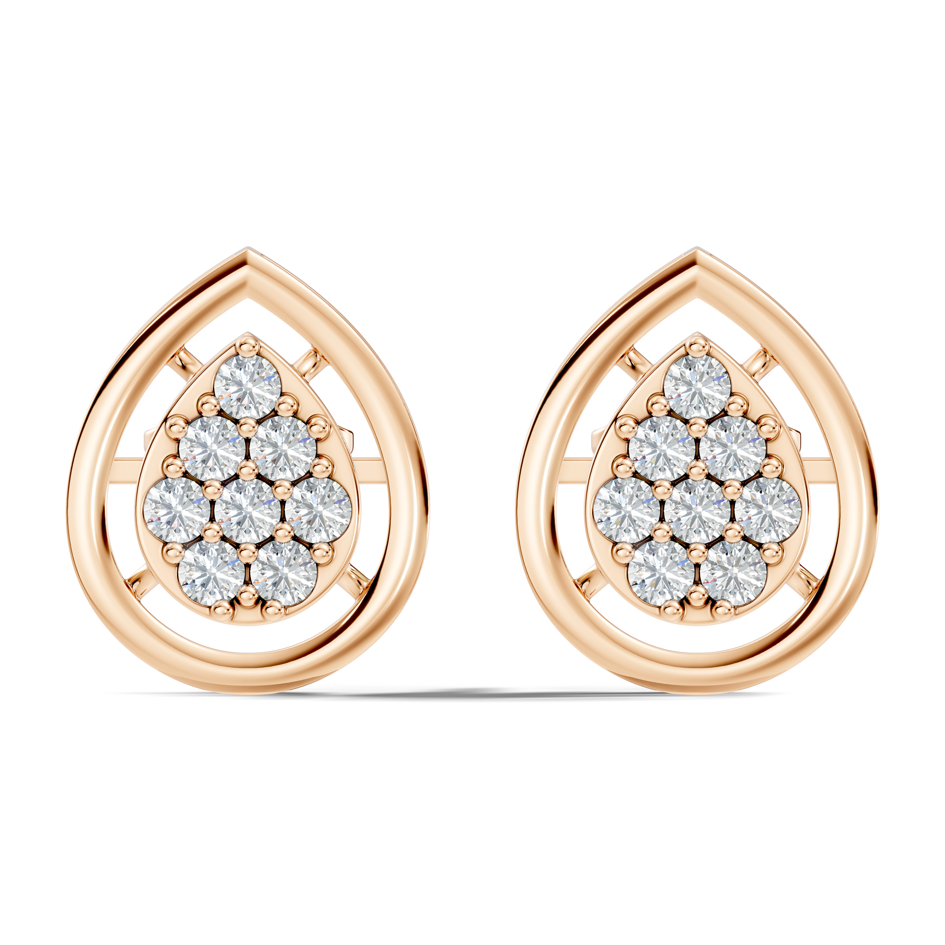 1.68Ct Marquise-Cut Lab-grown and Natural Diamond Vintage Earrings in 14K White Gold