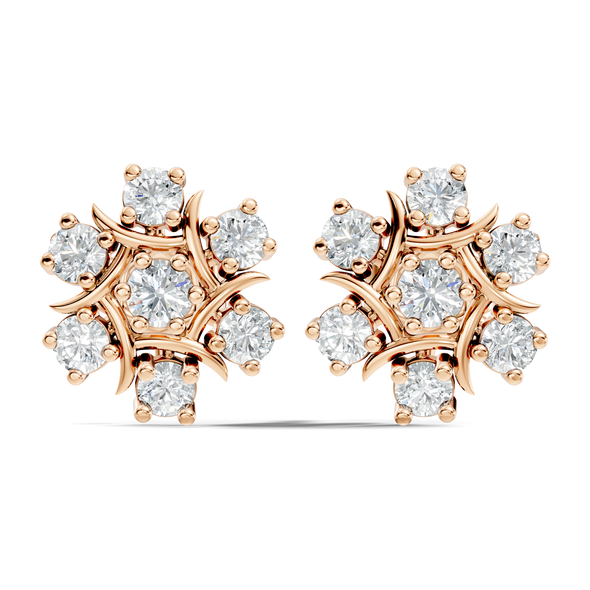 Pear-Cut Lab-grown Diamond Earrings in 14K White Gold