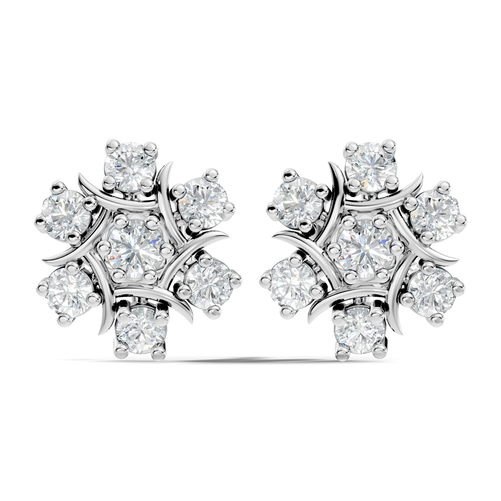Pear-Cut Lab-grown Diamond Earrings in 14K White Gold