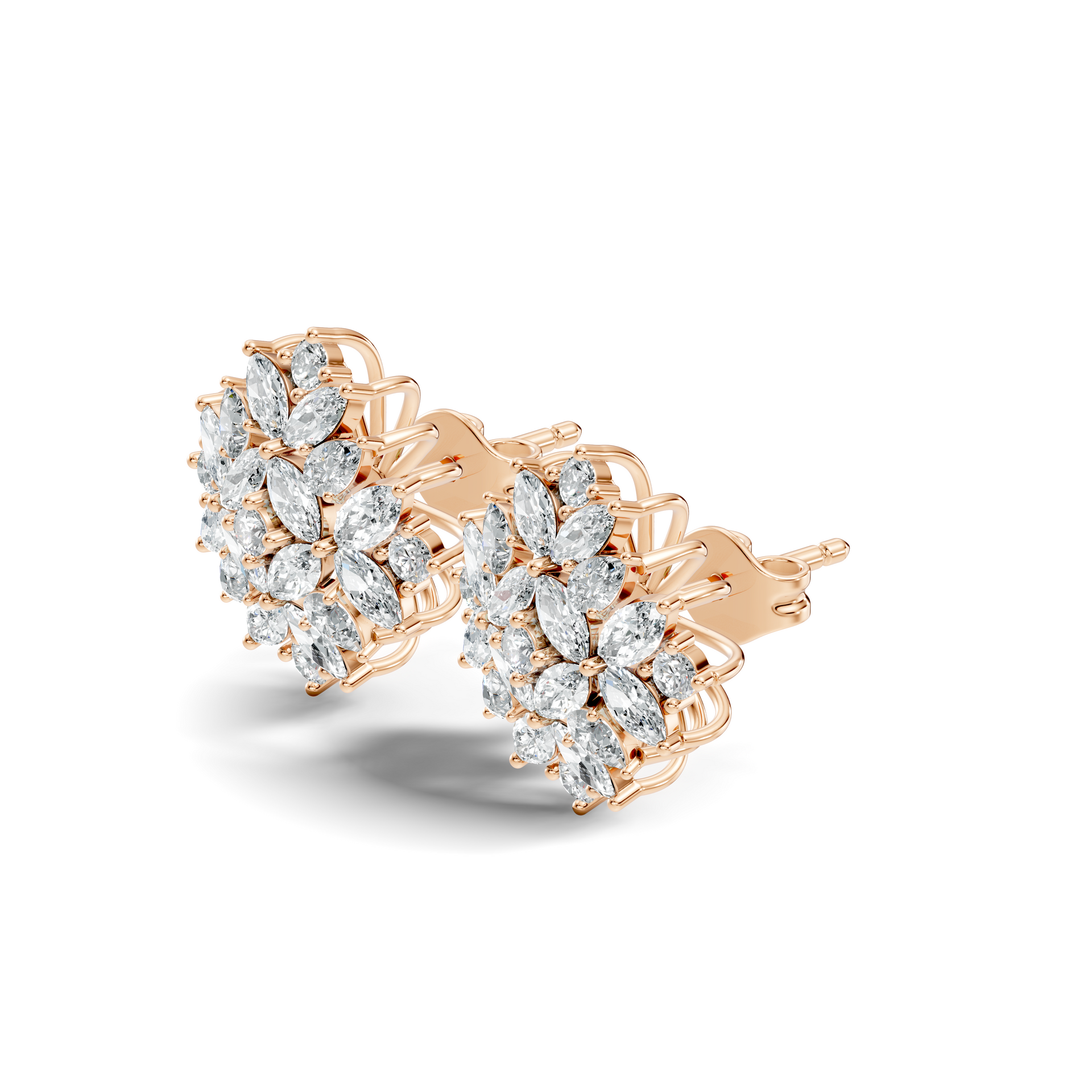 Round-Cut Lab-grown Diamond Stud Earrings in 10K Yellow Gold