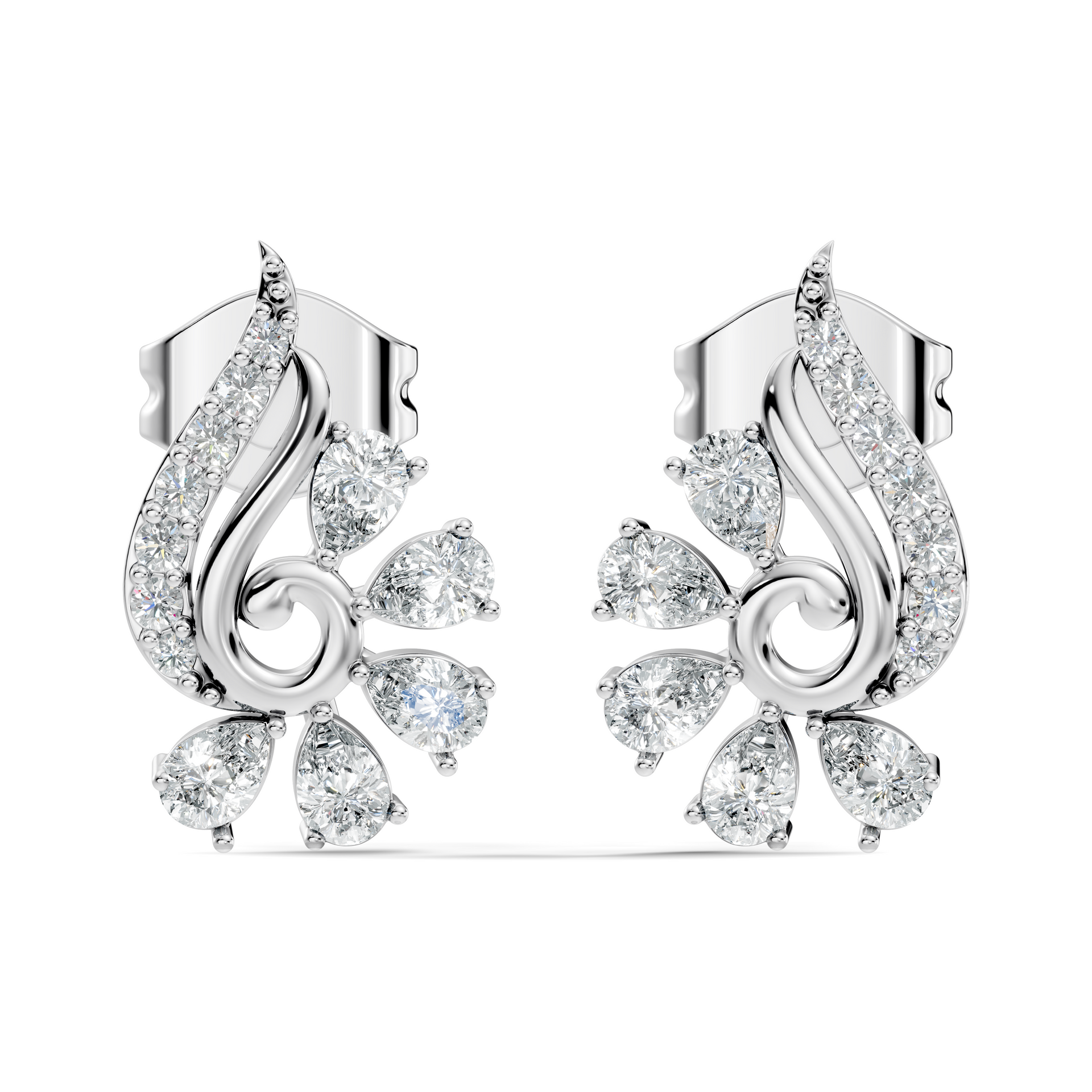 Marquise-Cut Lab-grown Diamond Solitaire Earrings in 14K Gold