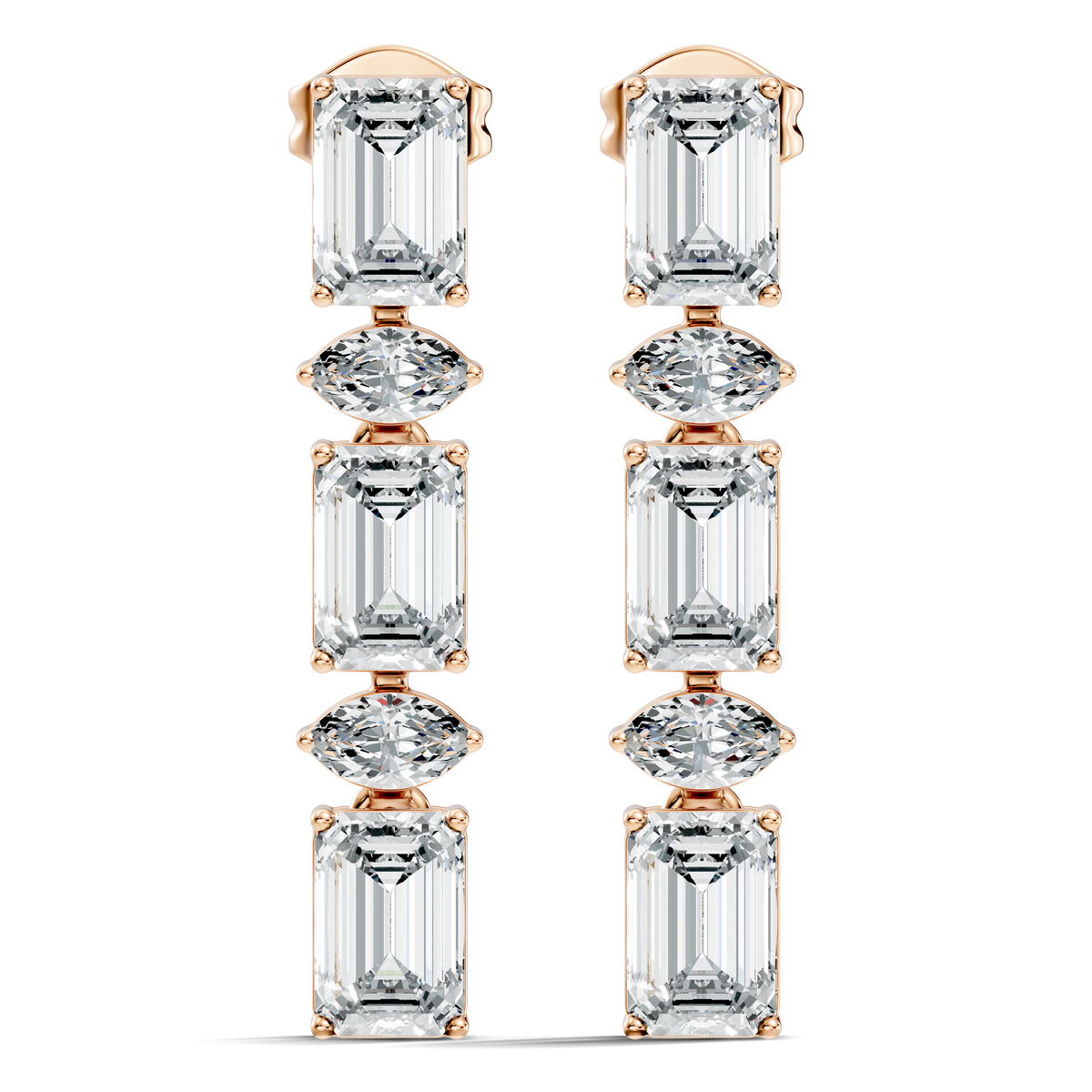 0.60Ct Round-Cut Lab-grown Diamond Studs in 14K White Gold