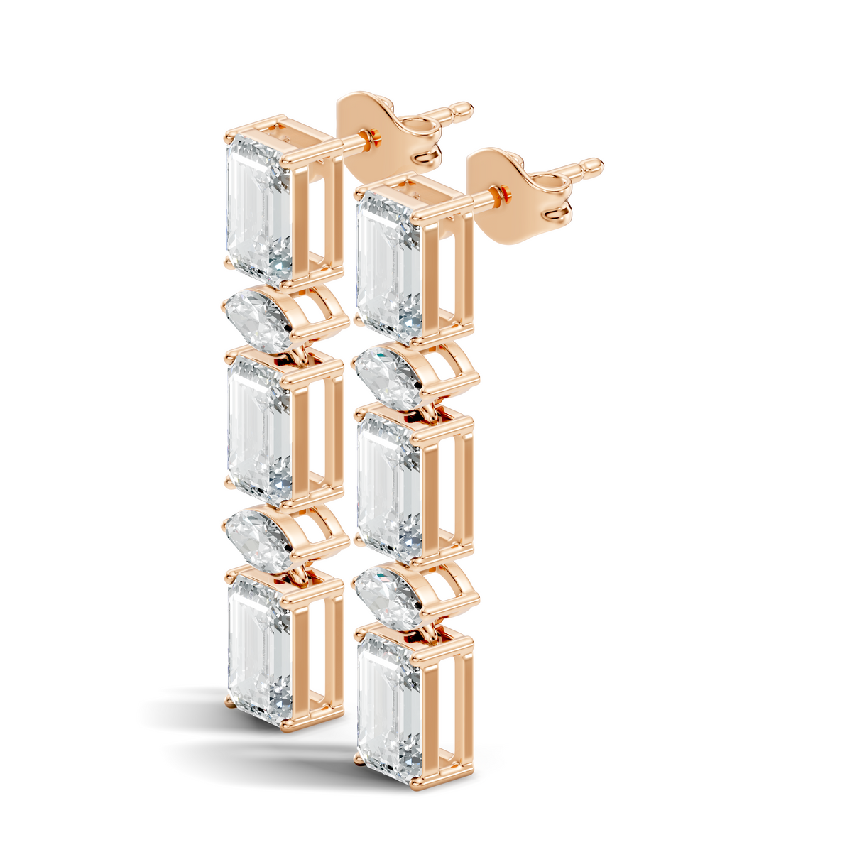 0.60Ct Round-Cut Lab-grown Diamond Studs in 14K White Gold