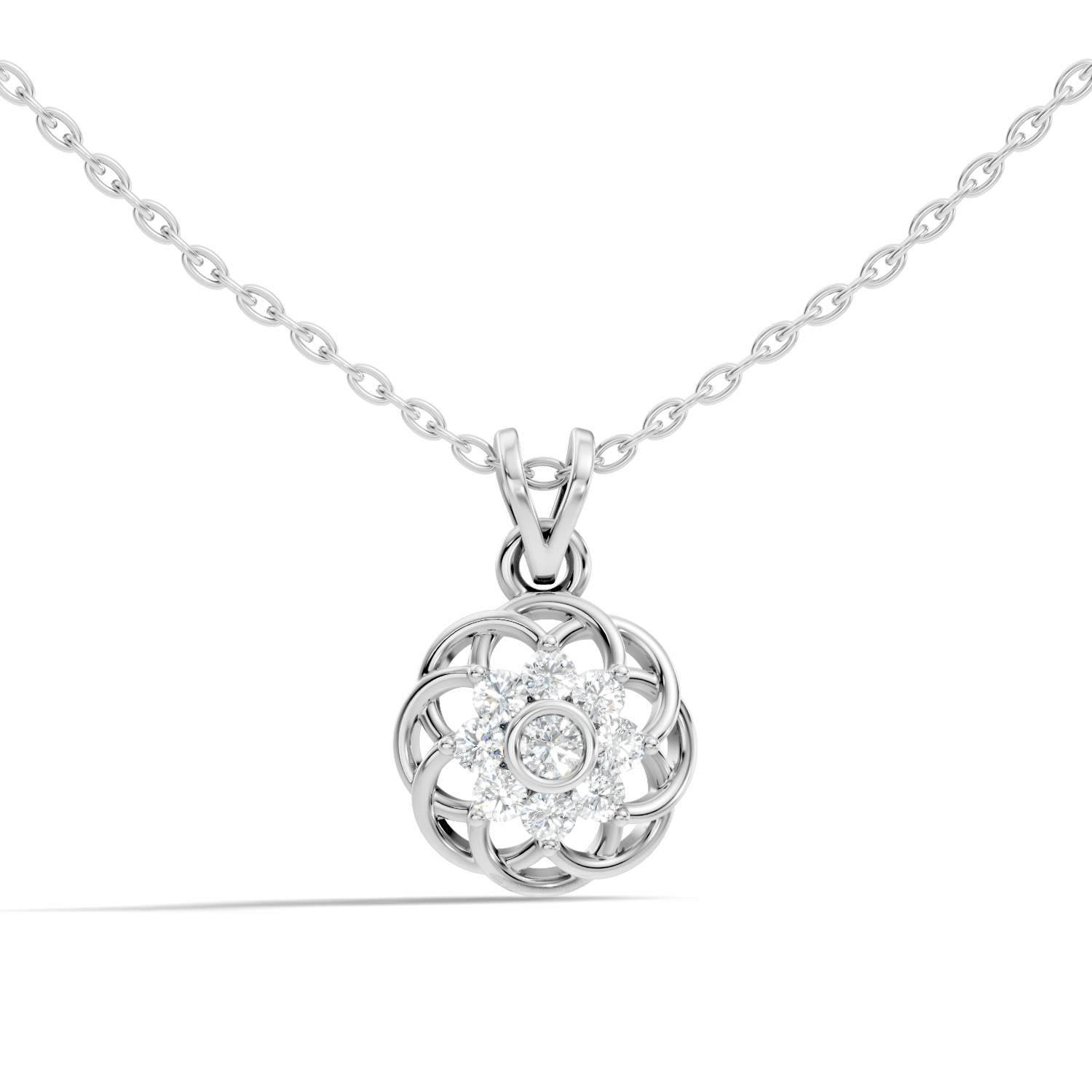 Marquise-Cut Lab-grown Diamond Pendant in 10K Rose Gold