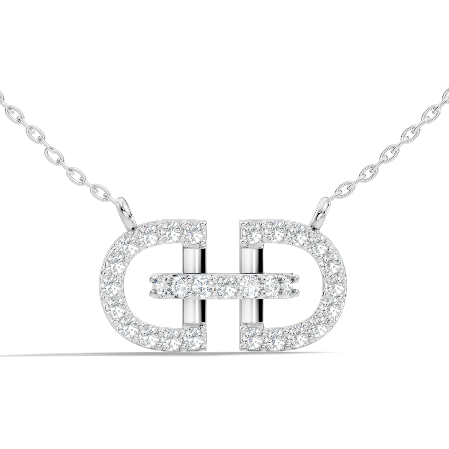 0.38Ct Round-Cut Lab-grown Diamond Pendant in 18K White Gold