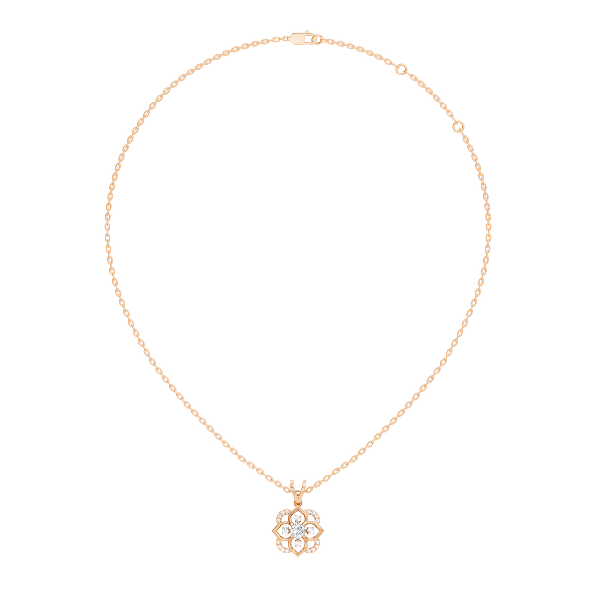 Round-Cut Lab-grown Diamond Pendant in 10K White Gold