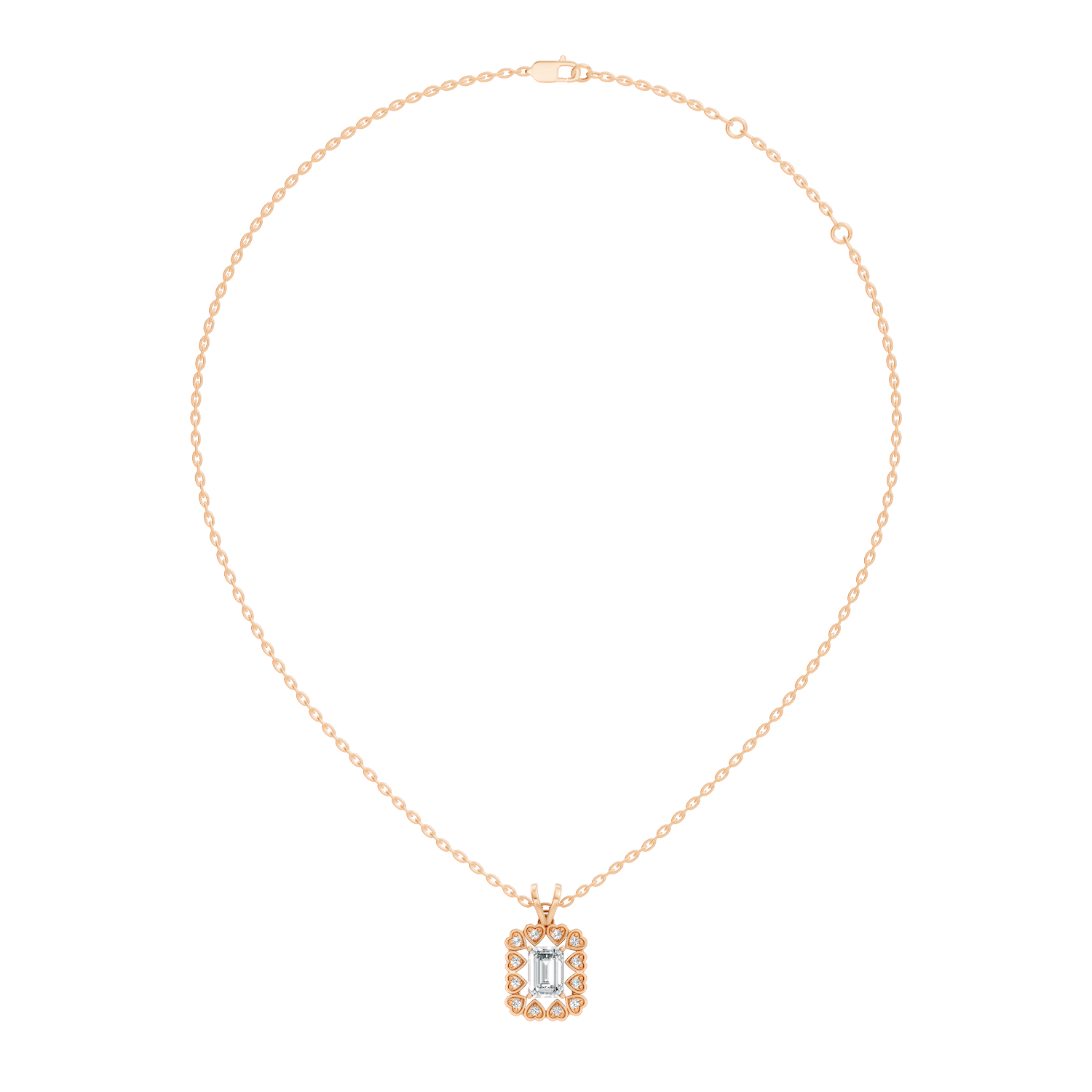 0.50Ct Heart-Cut Lab-grown Diamond Pendant in 10K White Gold