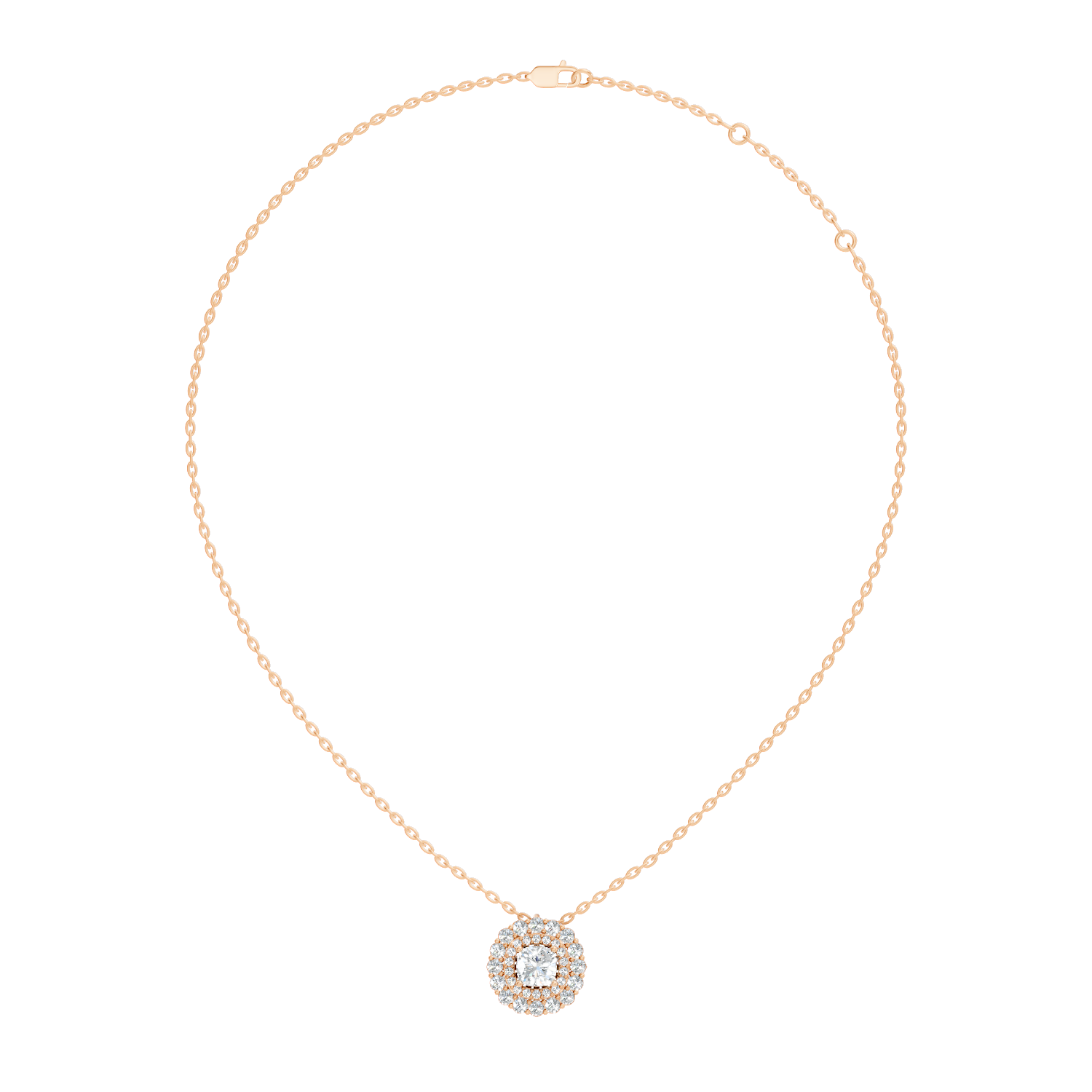 Princess-Cut Lab-grown Diamond Pendant in 14K Gold