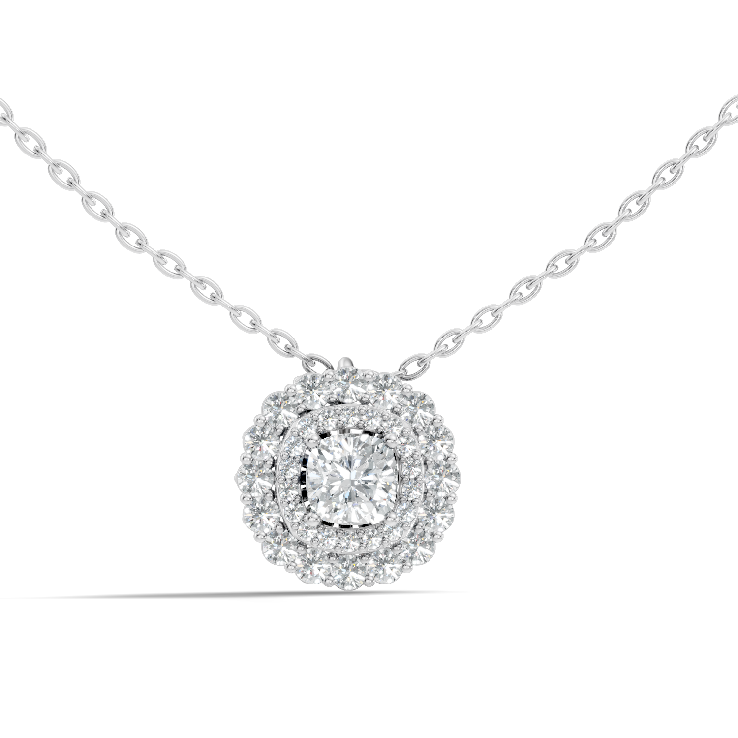 Princess-Cut Lab-grown Diamond Pendant in 14K Gold