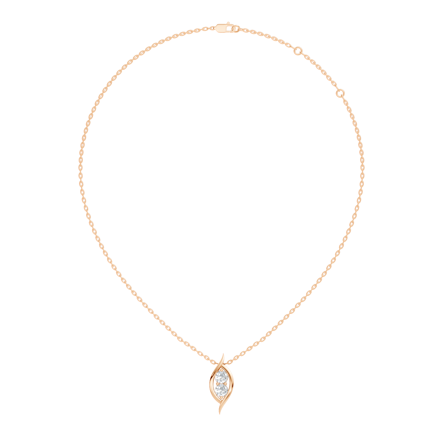 Princess-Cut Lab-grown Diamond Pendant in 14K Gold