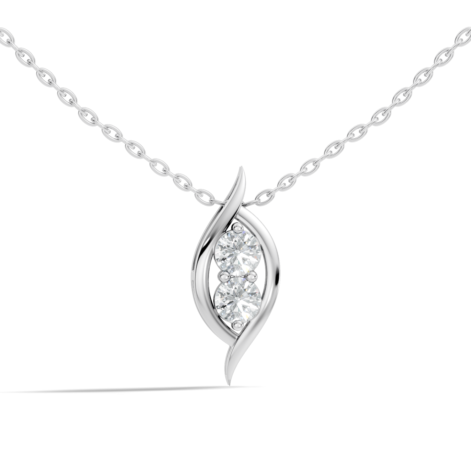 Princess-Cut Lab-grown Diamond Pendant in 14K Gold