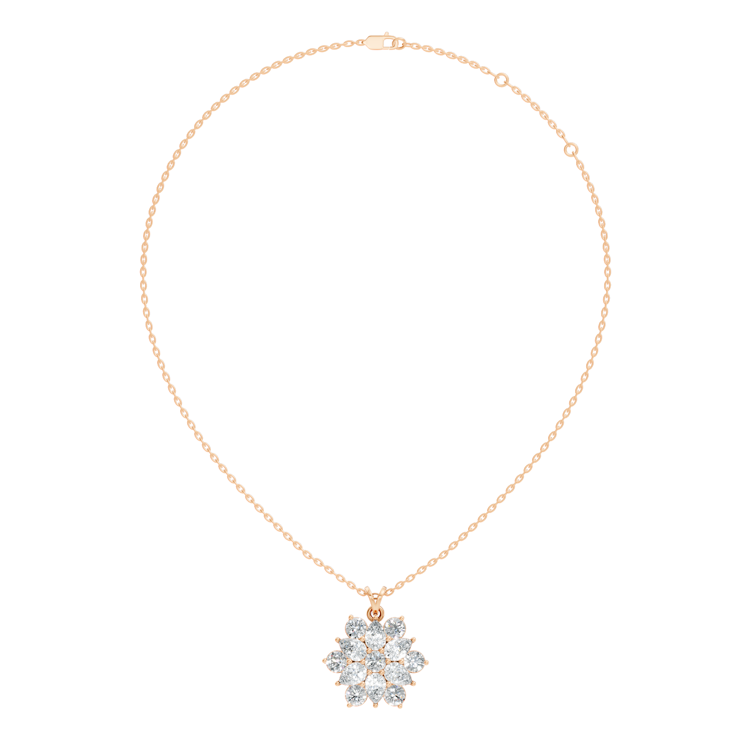 Round-Cut Lab-grown Diamond Pendant in 10K Rose Gold