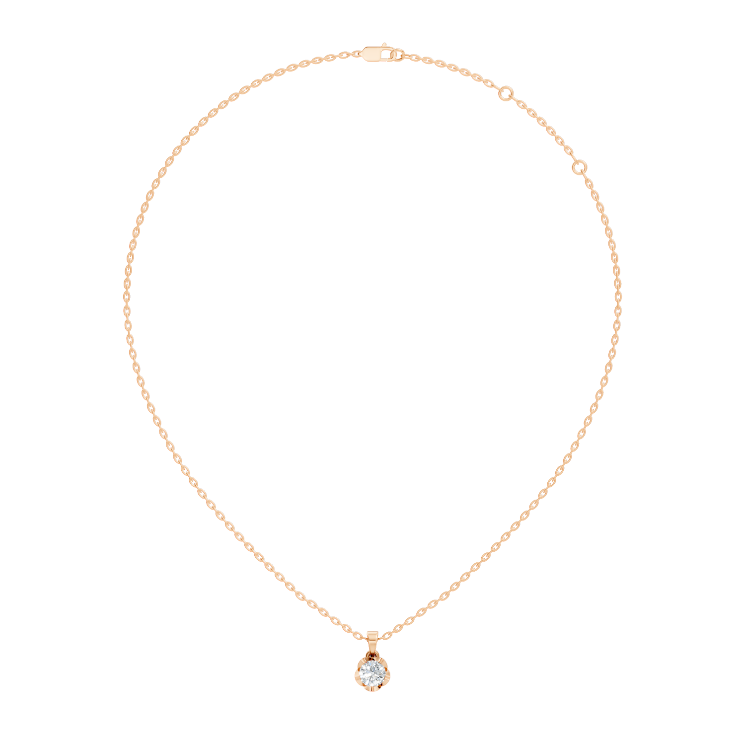 0.79Ct Pear-Cut Lab-grown Diamond Pendant in 10K White Gold