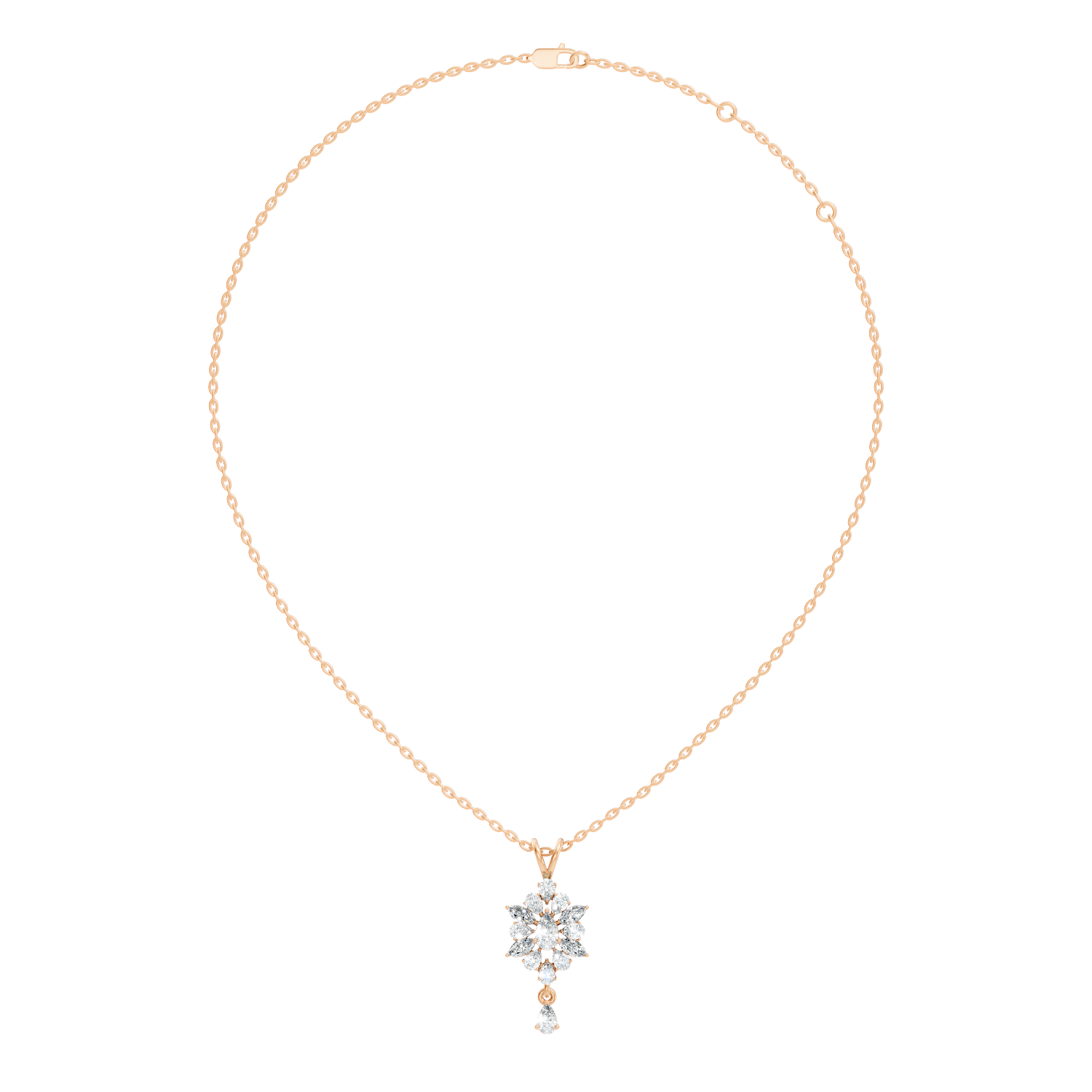 0.59Ct Round-Cut Lab-grown and Labgrown Diamond Solitaire Pendant in 14K Gold