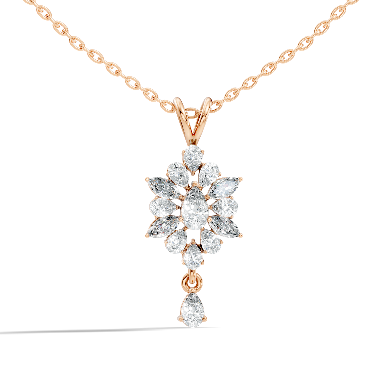 0.59Ct Round-Cut Lab-grown and Labgrown Diamond Solitaire Pendant in 14K Gold
