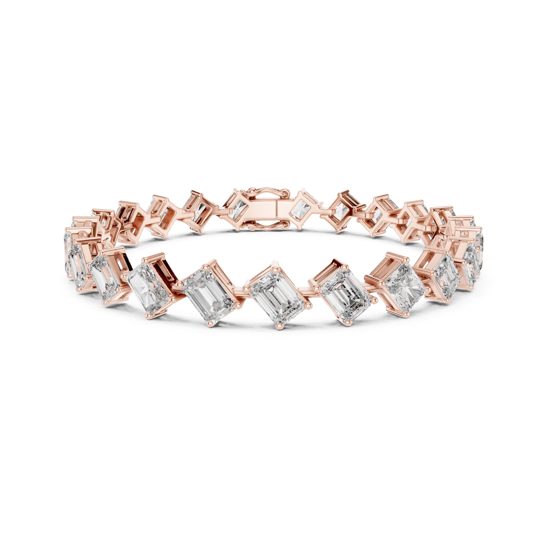 2.00Ct Round-Cut Lab-grown Diamond Tennis Bracelet in 10K White Gold