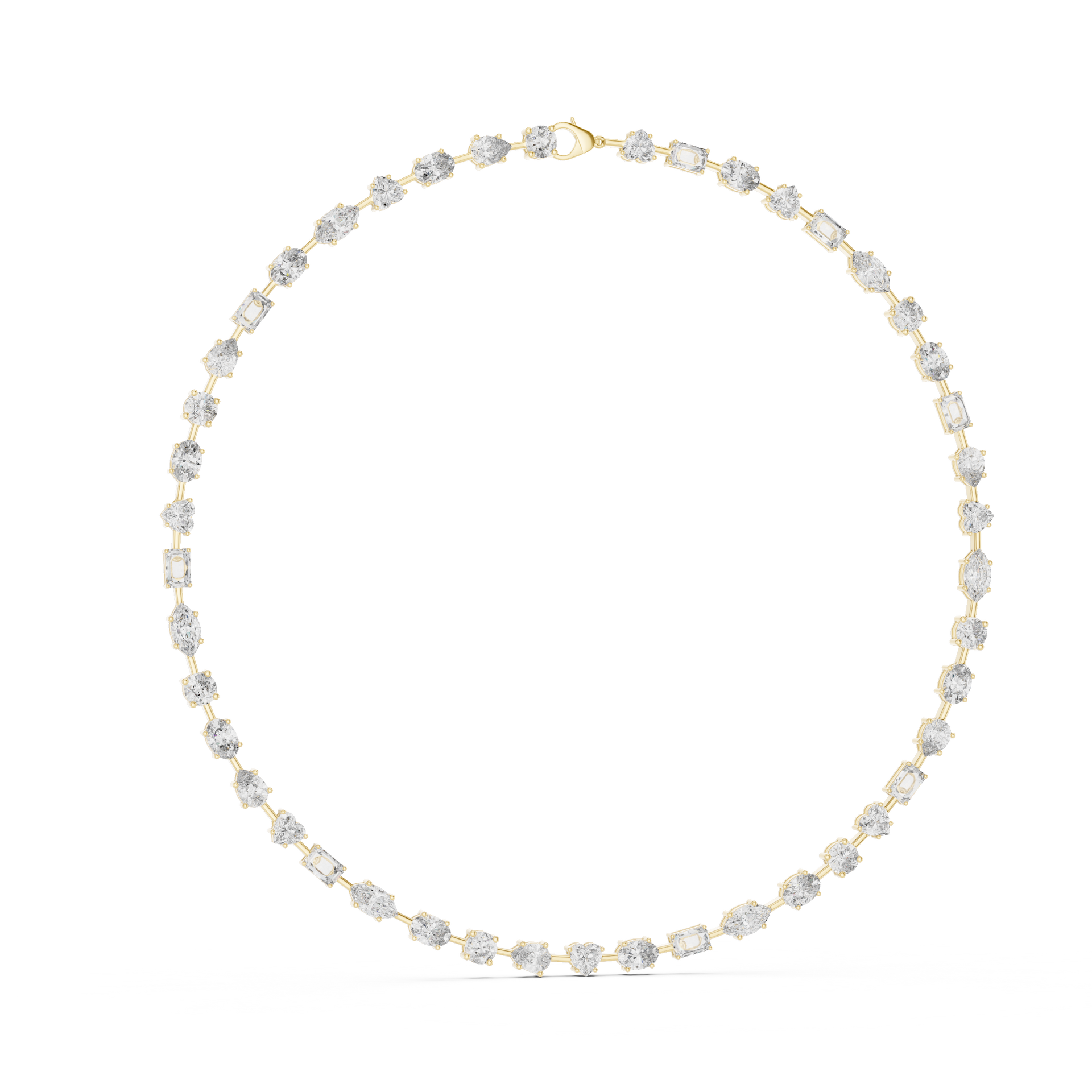 Round-Cut Lab-grown Diamond Vintage Necklace in 10K Rose Gold