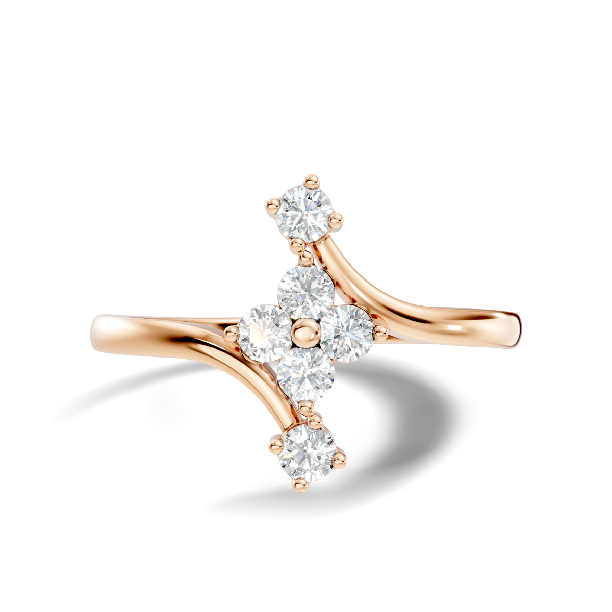 Round-Cut Lab-grown Diamond Vintage Ring in 10K White Gold