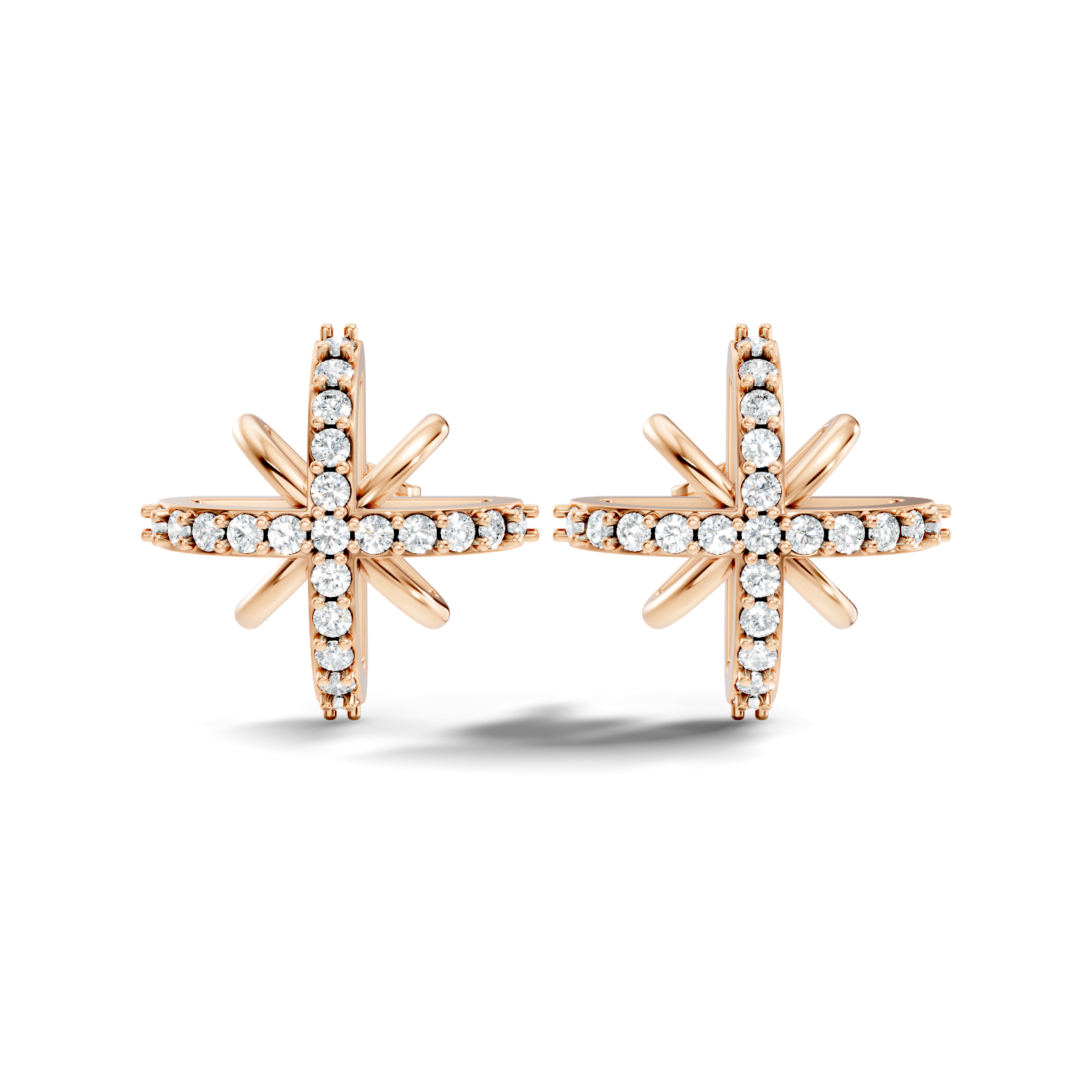 2.52Ct Pear-Cut Lab-grown Diamond Vintage Earrings in 10K Rose Gold