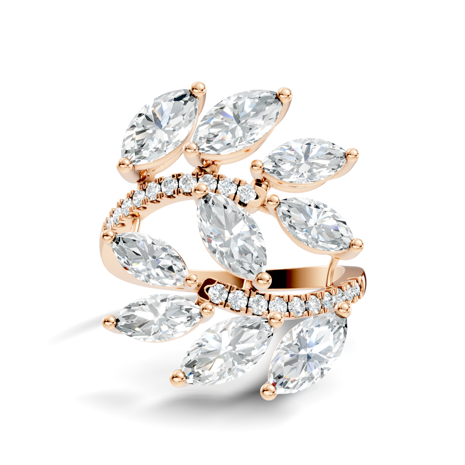 Round-Cut Lab-grown Diamond Antique Ring in 10K White Gold