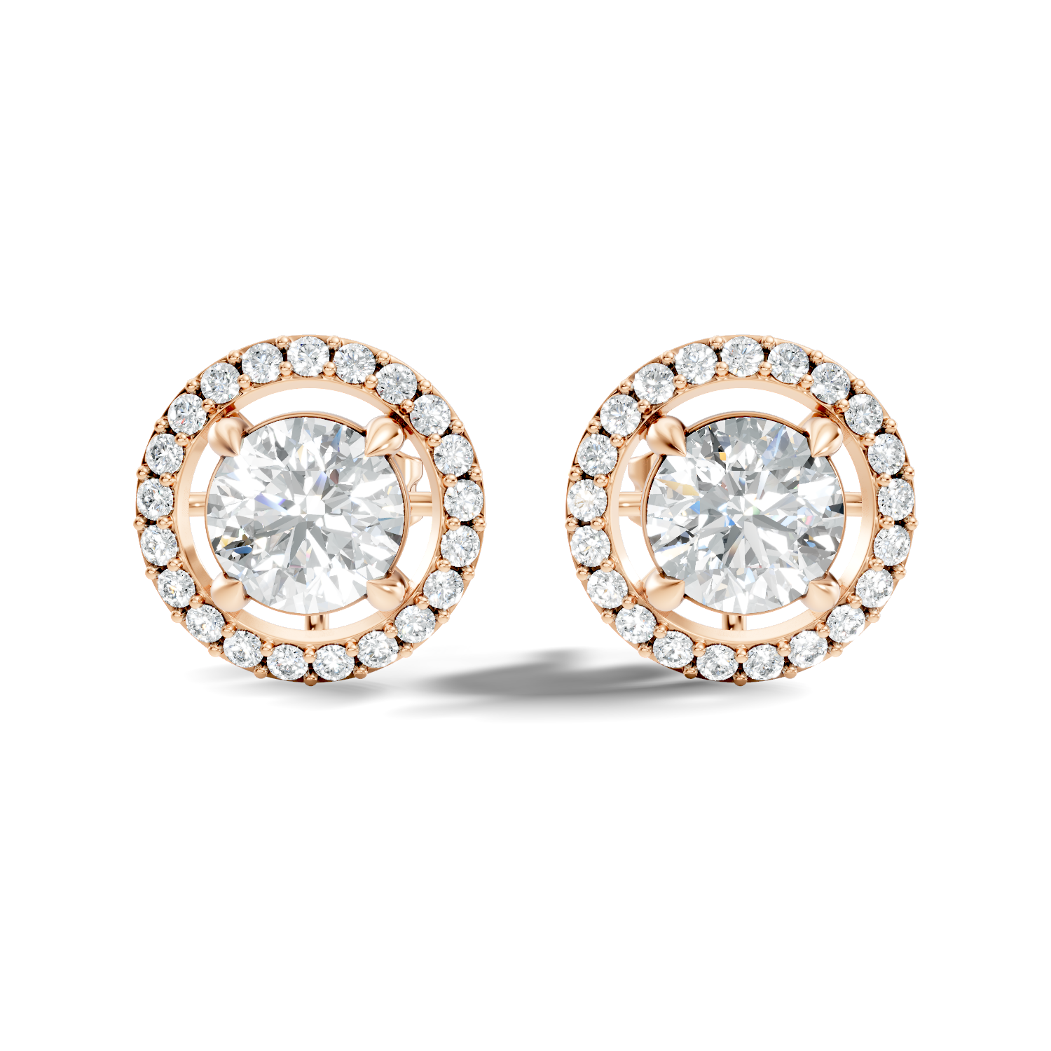 1.50Ct Marquise-Cut Lab-grown Diamond Earrings in 10K Rose Gold