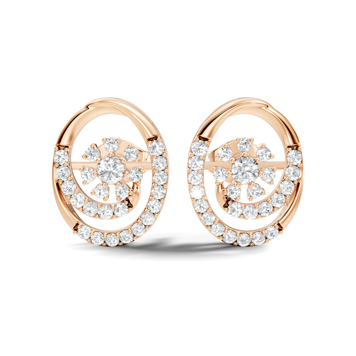 Pear-Cut Lab-grown and Natural Diamond Ring in 14K White Gold