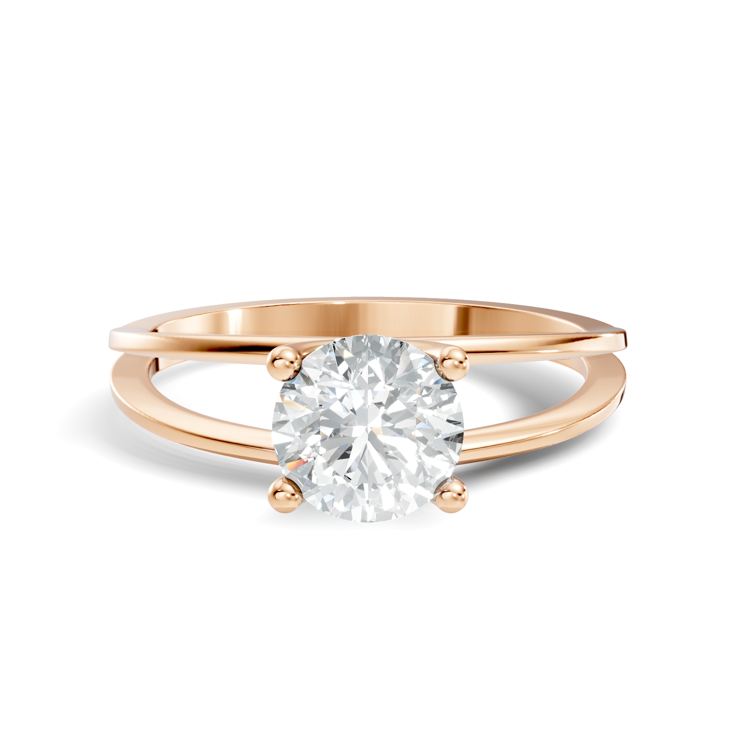 3.00Ct Princess-Cut Lab-grown Diamond Solitaire Ring in 10K White Gold