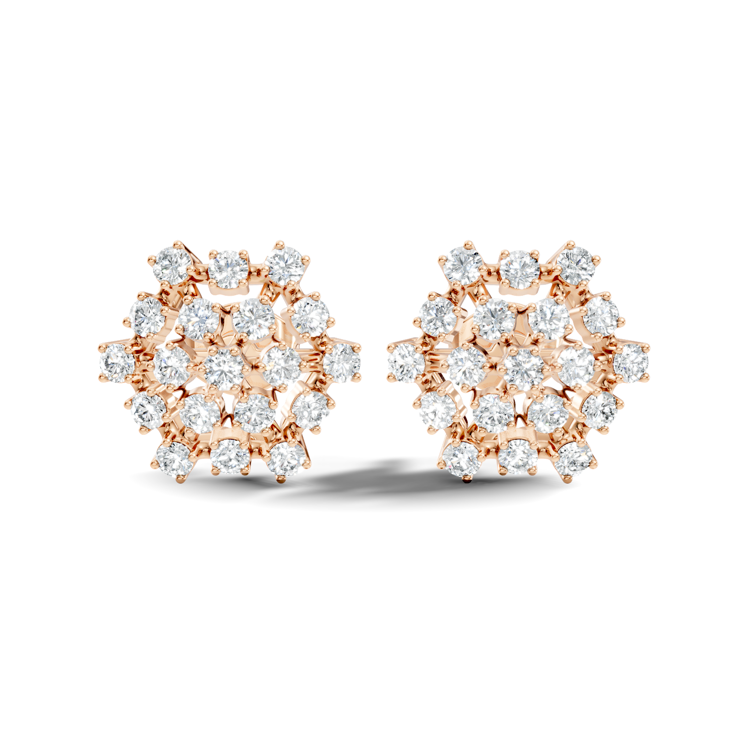 8.21Ct Emerald-Cut Lab-grown Diamond Vintage Earrings in 10K Rose Gold