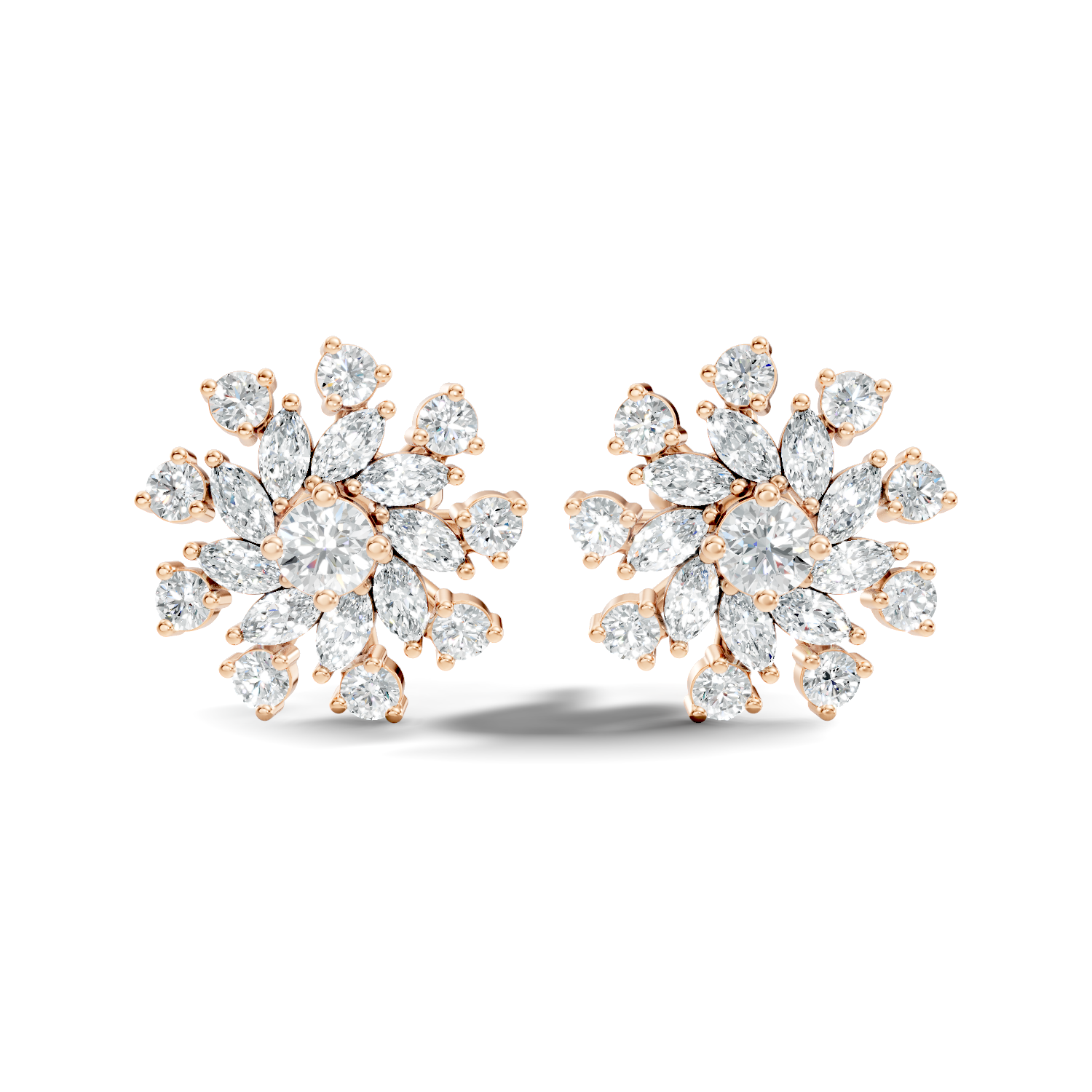 1.70Ct Marquise-Cut Lab-grown Diamond Earrings in 10K Yellow Gold