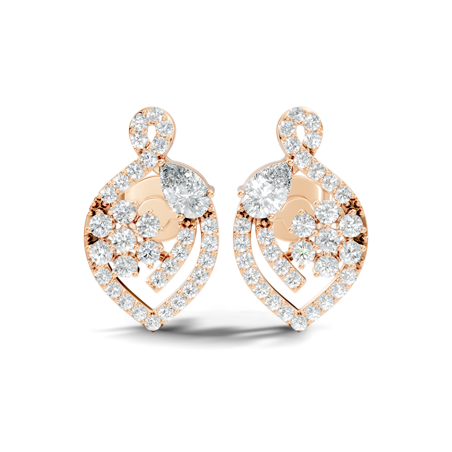 3.64Ct Marquise-Cut Lab-grown Diamond Earrings in 10K White Gold