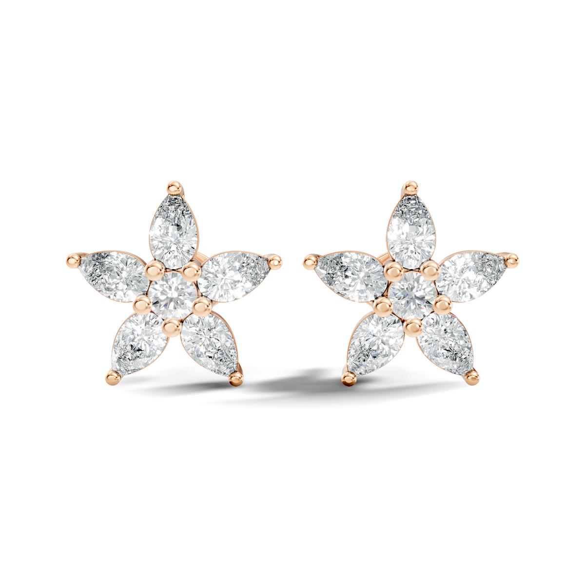 Princess-Cut Lab-grown Diamond Earrings in 10K White Gold