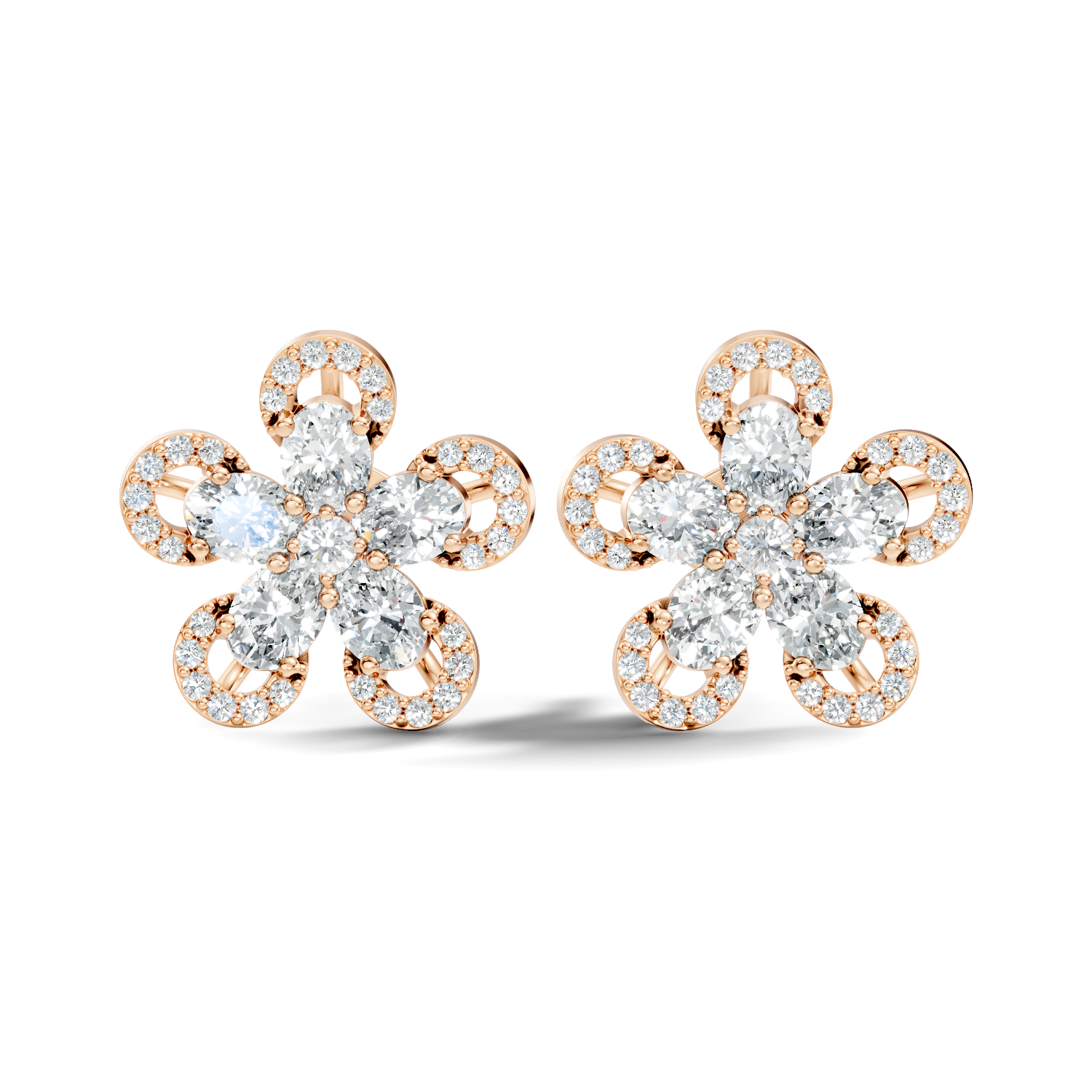 2.34Ct Round-Cut Lab-grown Diamond Earrings in 10K Yellow Gold