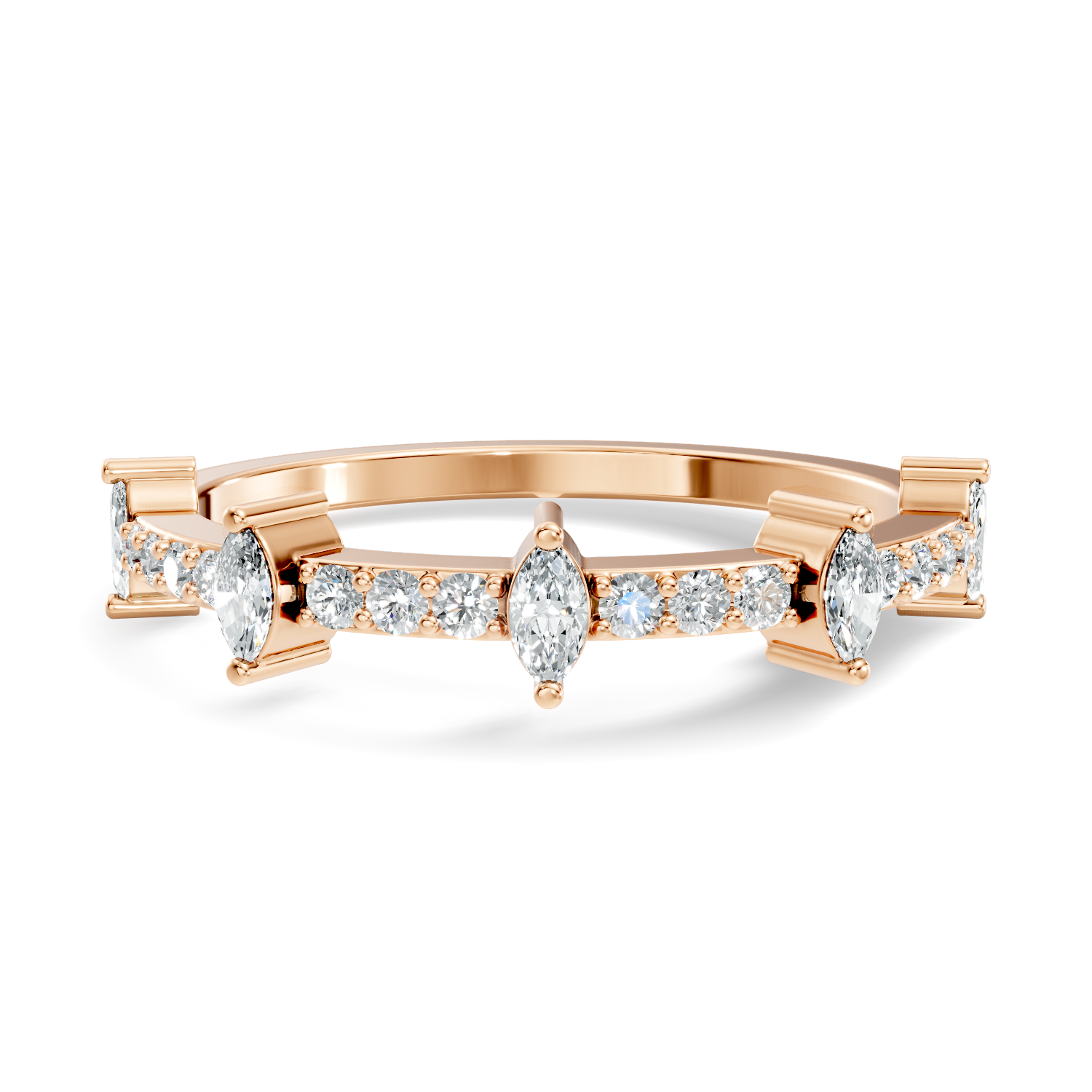 Round-Cut Lab-grown Diamond Eternity Band in 10K Yellow Gold