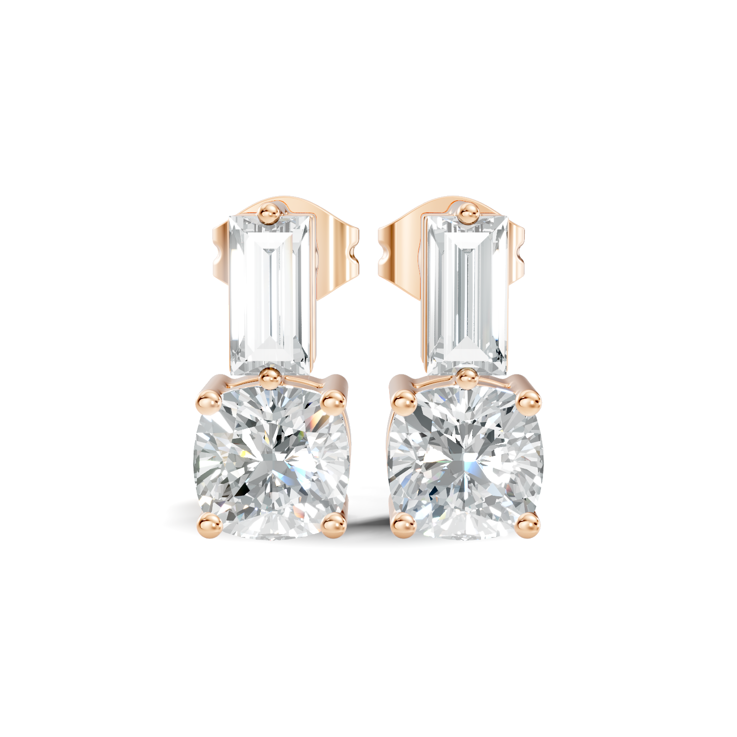 4.12Ct Marquise-Cut Lab-grown Diamond Vintage Earrings in 10K White Gold
