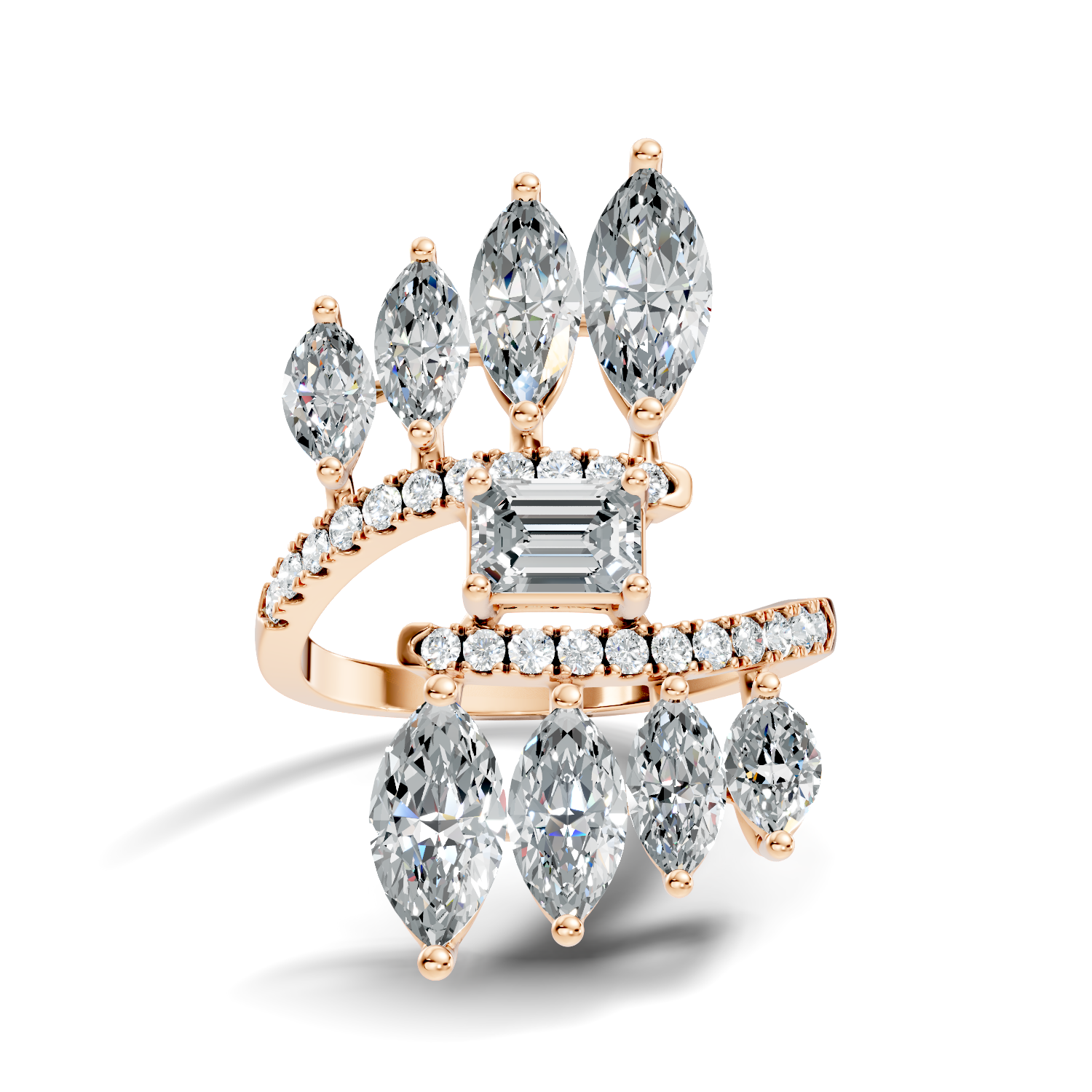 2.30Ct Marquise-Cut Lab-grown Diamond Vintage Ring in 10K White Gold