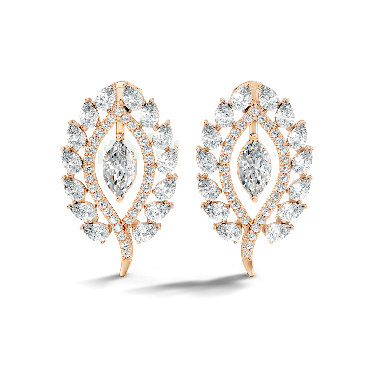 Lab-grown Diamond Earrings in 10K Rose Gold