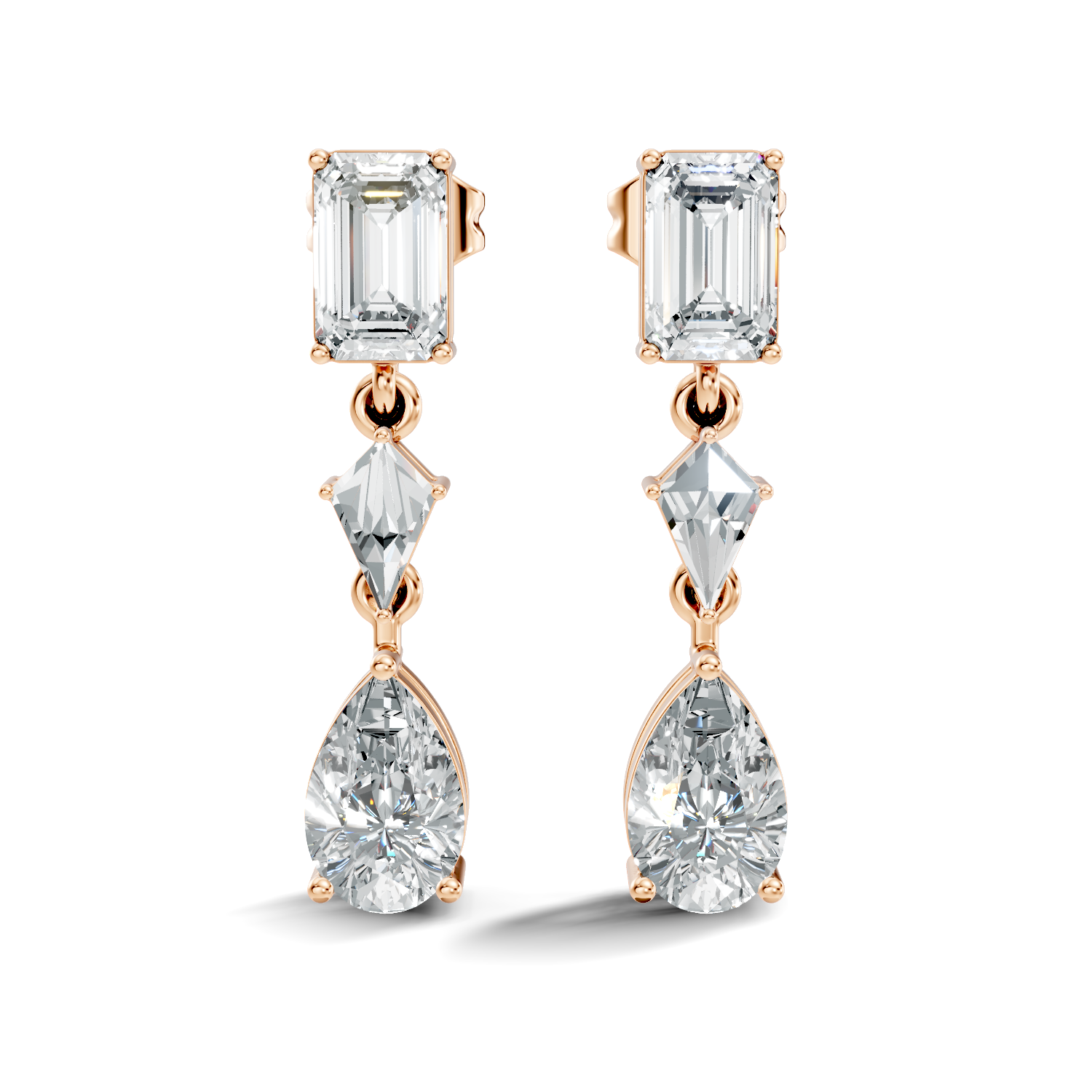2.96Ct Princess-Cut Lab-grown Diamond Earrings in 10K White Gold