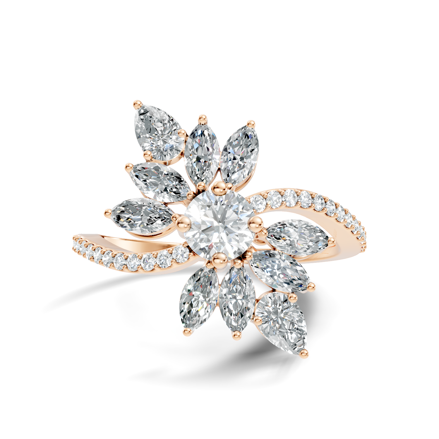 2.37Ct Pear-Cut Lab-grown Diamond Vintage Ring in 10K White Gold