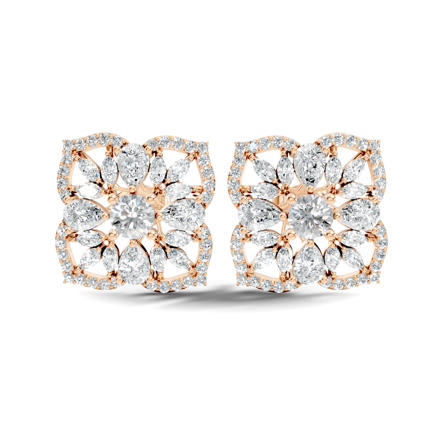 3.12Ct Pear-Cut Lab-grown Diamond Earrings in 14K White Gold