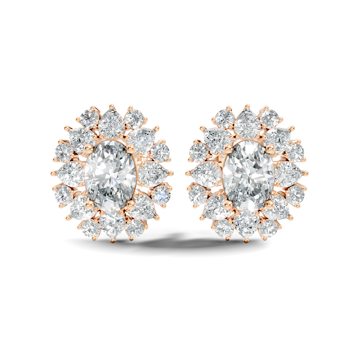 Marquise-Cut Lab-grown Diamond Earrings in 10K White Gold