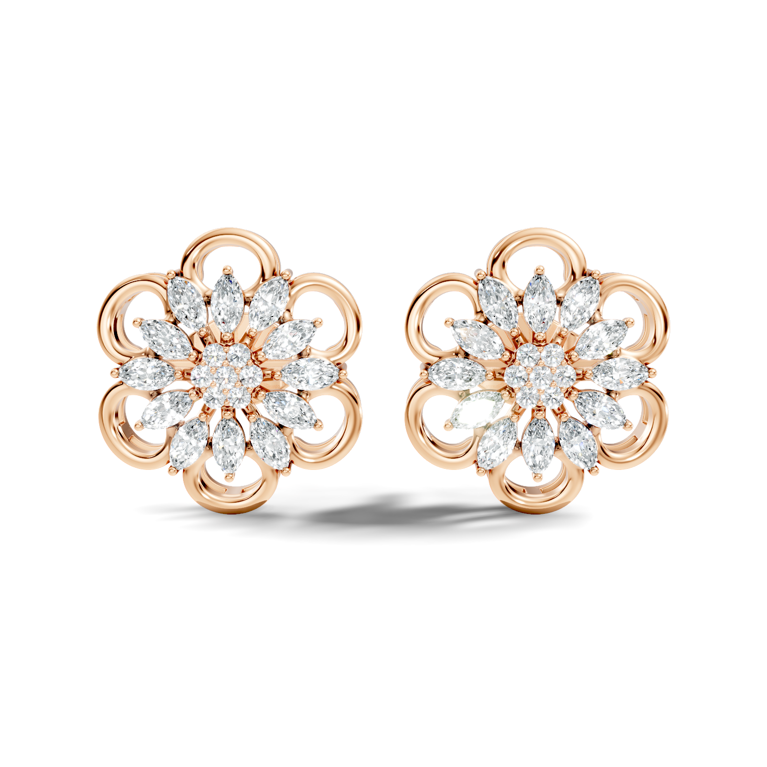 Pear-Cut Lab-grown Diamond Stud Earrings in 10K Yellow Gold
