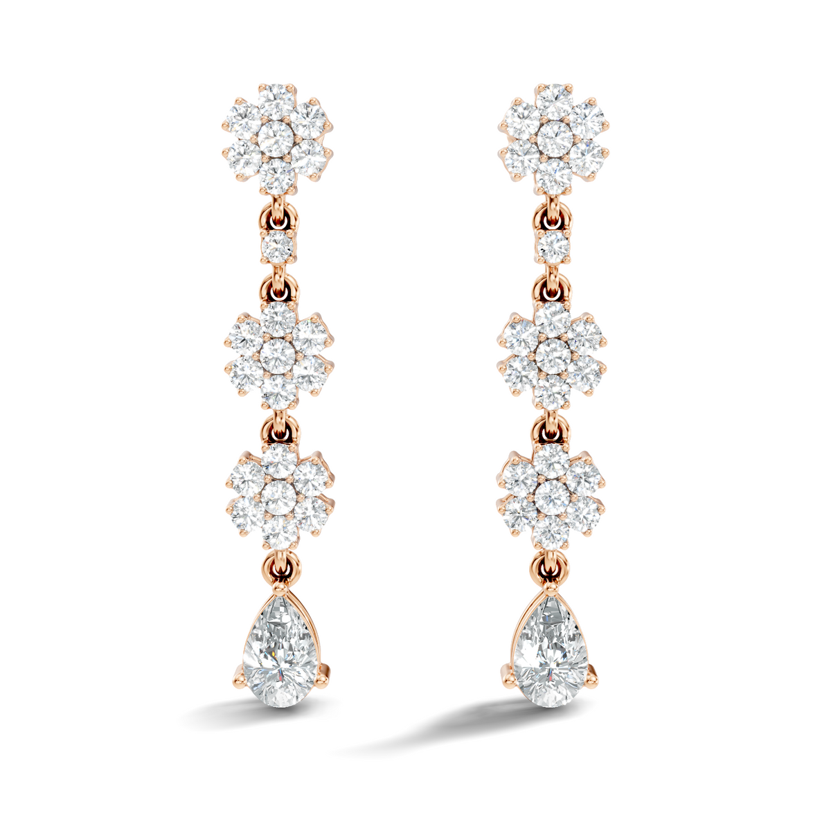 1.27Ct Pear-Cut Lab-grown Diamond Stud Studs in 10K White Gold