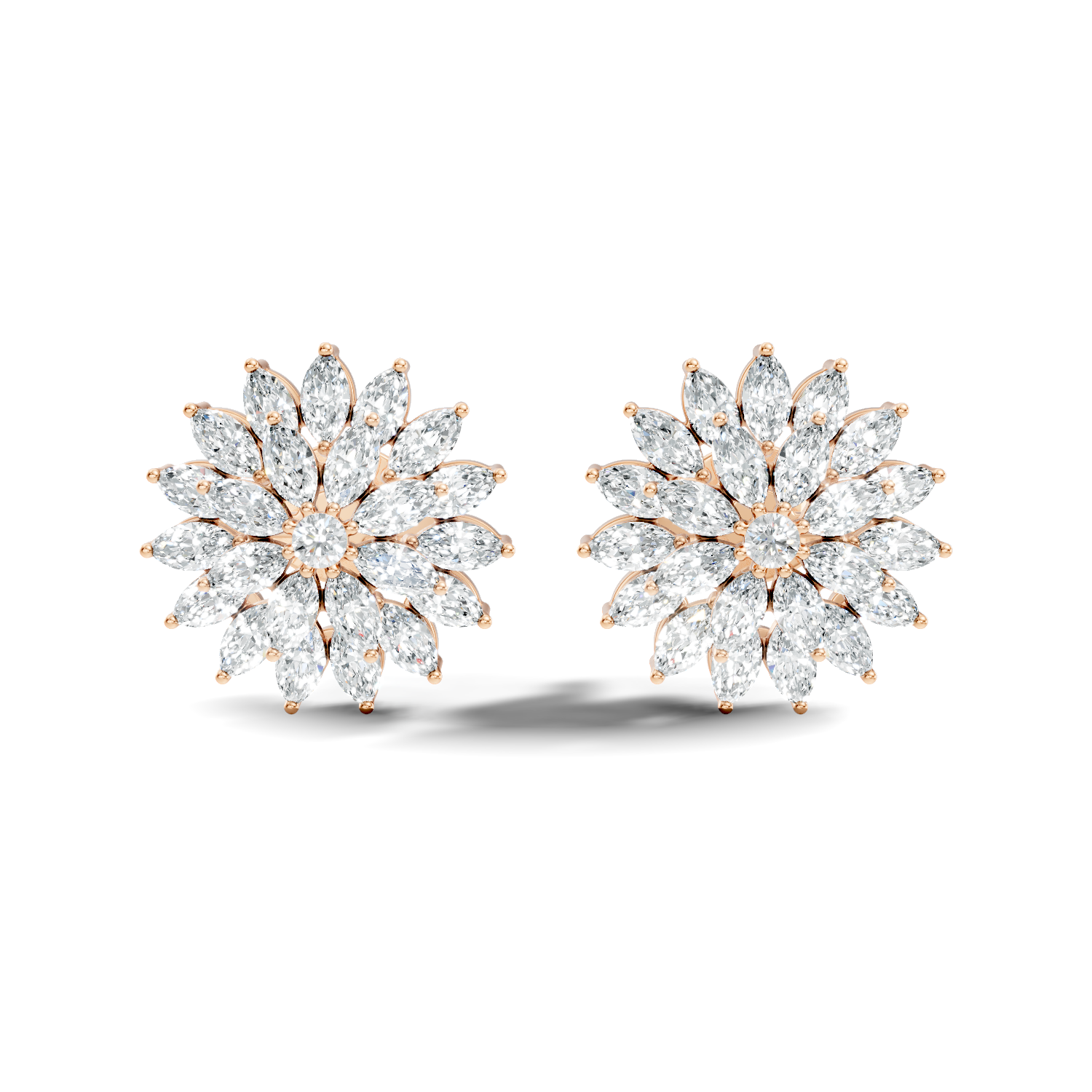 4.80Ct Marquise-Cut Lab-grown Diamond Vintage Earrings in 10K White Gold