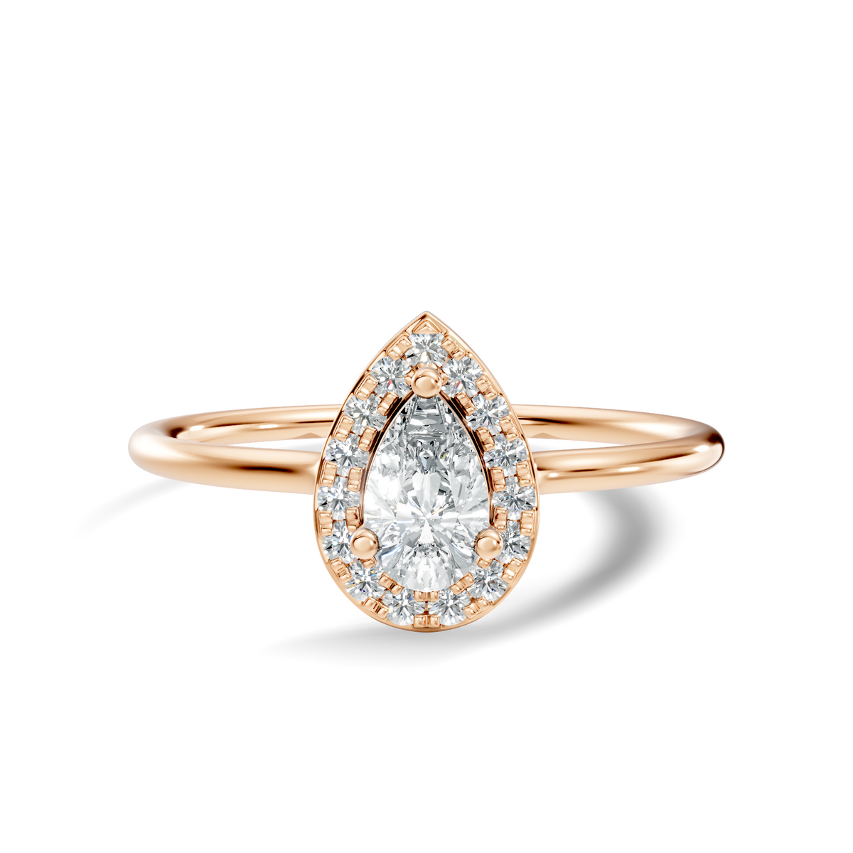 1.40Ct Princess-Cut Lab-grown Diamond Halo Ring in 10K White Gold