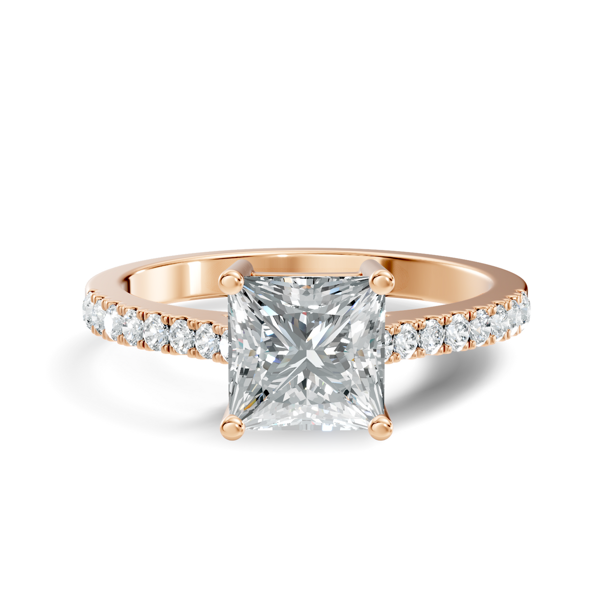 1.79Ct Pear-Cut Lab-grown Diamond Eternity Ring in 10K White Gold