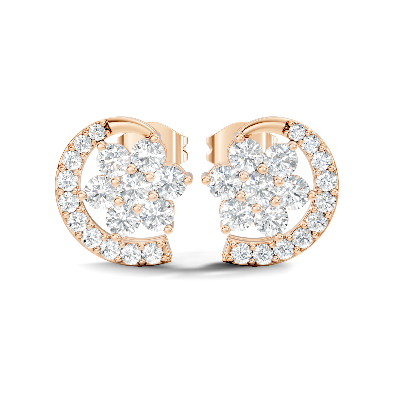 4.12Ct Marquise-Cut Lab-grown Diamond Vintage Earrings in 10K Rose Gold