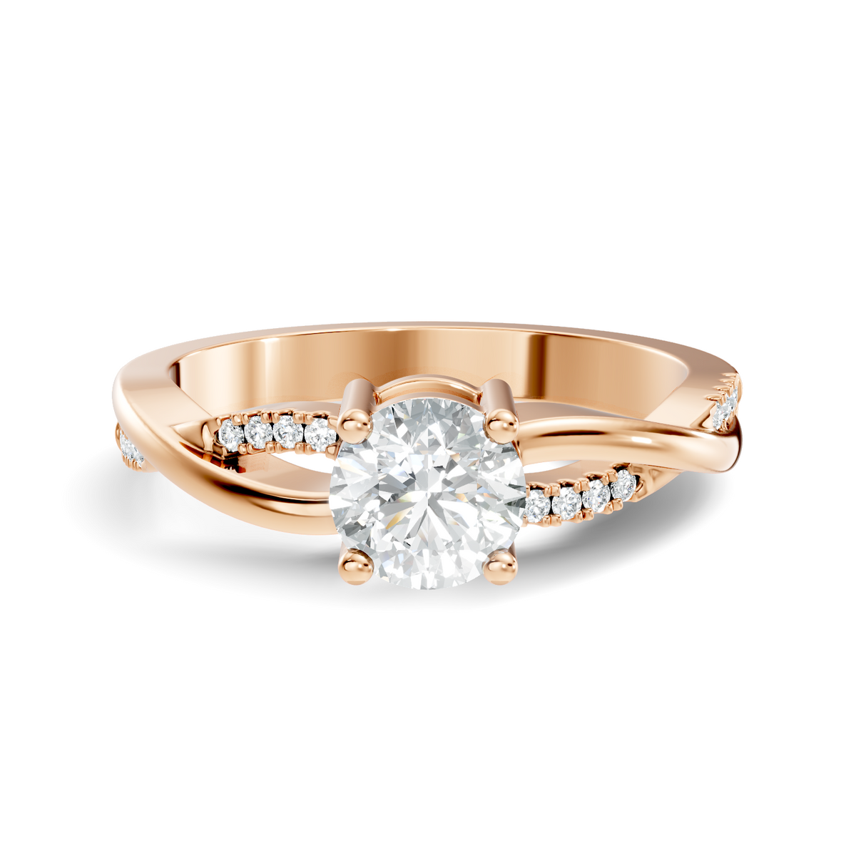 1.40Ct Oval-Cut Lab-grown Diamond Vintage Ring in 10K Rose Gold