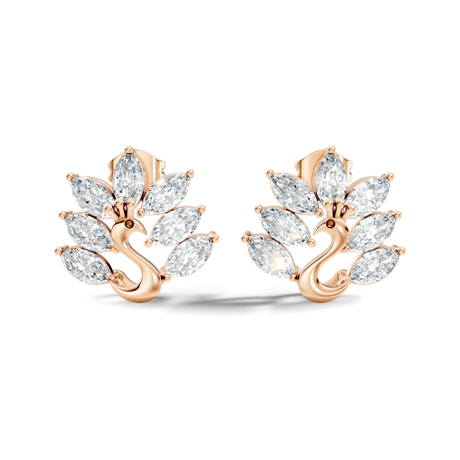 Round-Cut Lab-grown and Natural Diamond Earrings in 10K White Gold