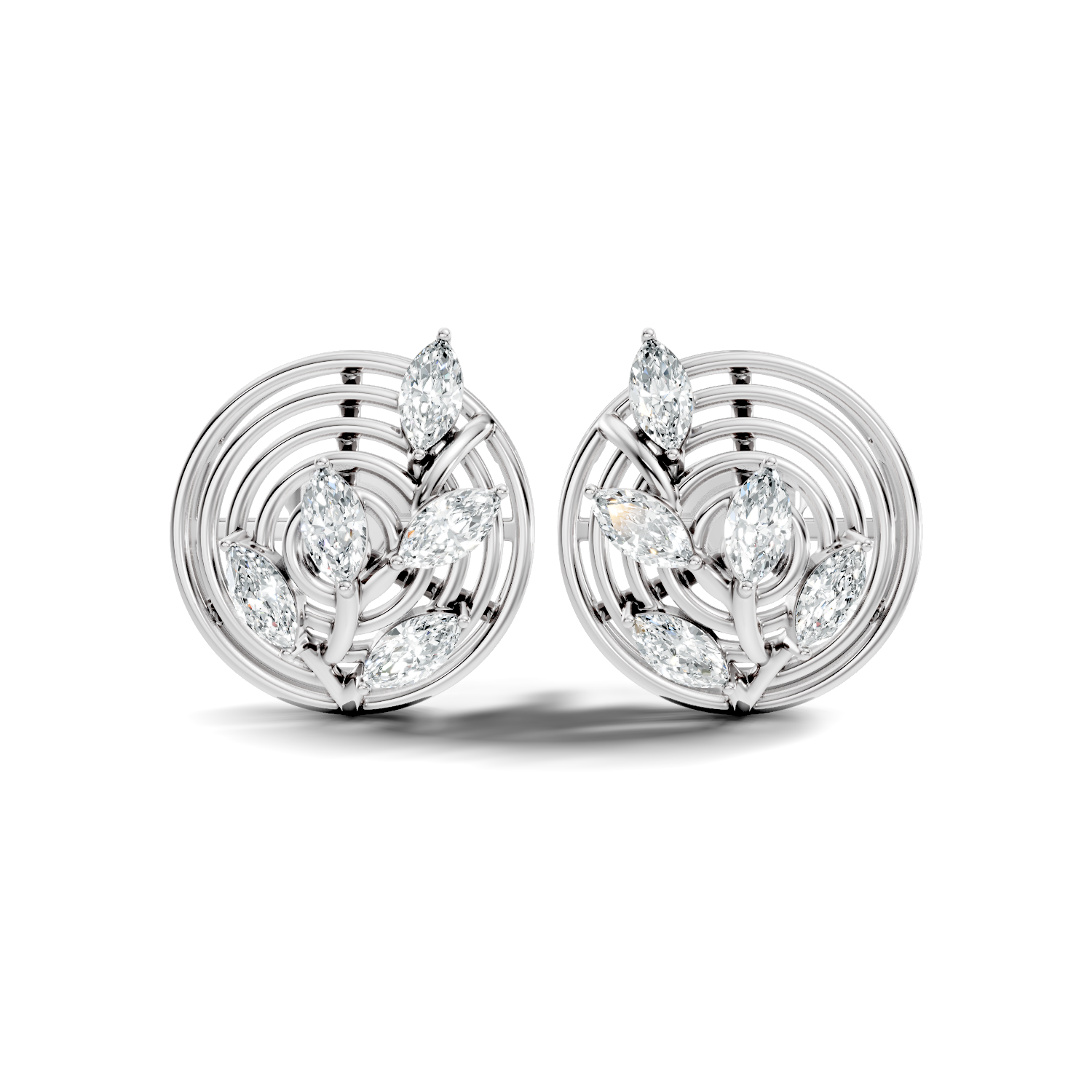 3.24Ct Marquise-Cut Lab-grown Diamond Earrings in 10K Yellow Gold