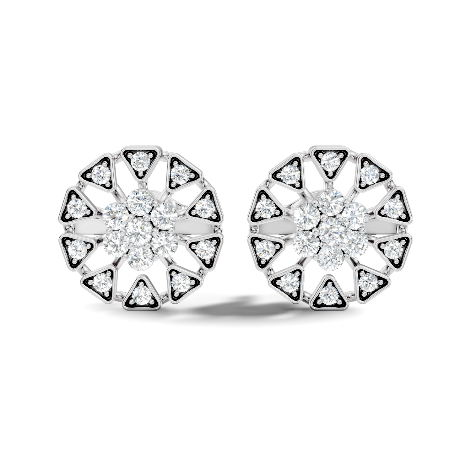 2.72Ct Marquise-Cut Lab-grown and Natural Diamond Earrings in 10K Yellow Gold